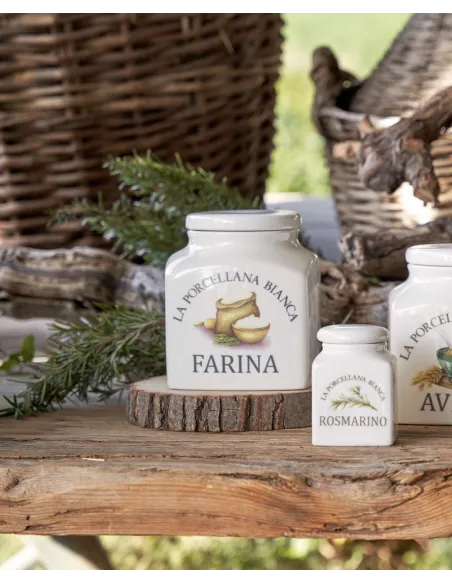 Conserva Barattolo Porcellana Deco 1,1L Farina