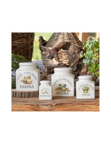 Conserva Barattolo Porcellana Deco 1,1L Farina
