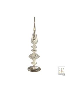 Decorazione Argentata Luci a Led 45,5cm