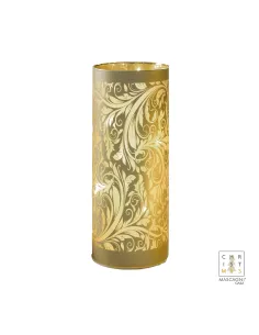 Lanterna Luminosa in Vetro Colore Oro Luminosa Luci a Led H.25