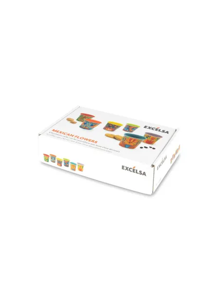 Set 6 Bicchierini Caffè in Porcellana 90ml Mexican Flowers Excélsa