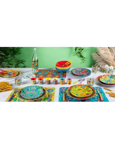 Set 6 Bicchierini Caffè in Porcellana 90ml Mexican Flowers Excélsa