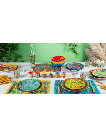 Set 6 Bicchierini Caffè in Porcellana 90ml Mexican Flowers Excélsa
