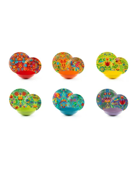 Servizio Piatti 18 Pz Mexican Flowers Excélsa
