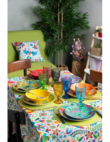Servizio Piatti 18 Pz Mexican Flowers Excélsa