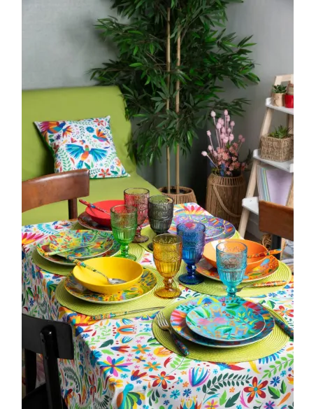 Servizio Piatti 18 Pz Mexican Flowers Excélsa