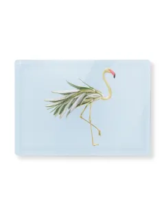 Tagliere in Vetro 30x20 cm Decoro Rosmarino