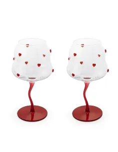 Set 2 Calici Cocktail Cuori Rossi - WD Lifestyle