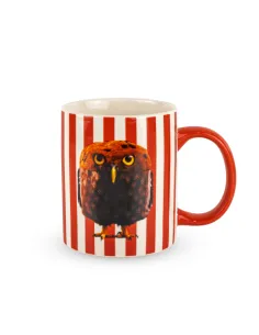 Tazza in New Bone 330ml Decoro Gufo