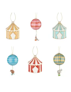 Christmas Circus Set 6 Decorazioni per Albero Pendenti - L'oca Nera