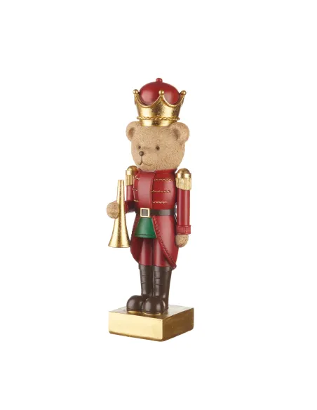 Teddy Bear Orchestra con Tromba Decorazione H35 - L'oca Nera