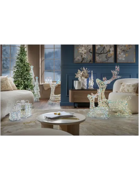 Sogno D'inverno Renna Media Seduta con 600 Led  - L'oca Nera