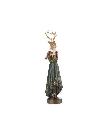 Royal Wood Renna Piccola con Ghirlanda in Resina - L'oca Nera