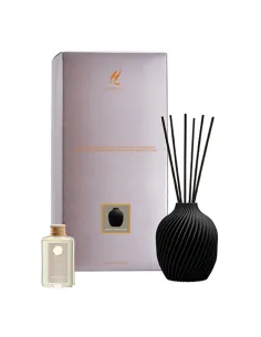 Diffusore Vaso Nero con Bastoncino e Ricarica 50ml Caldi Agrumi