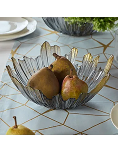 Centro Tavola Sfumato 26 cm Vetro Multicolor Smokey