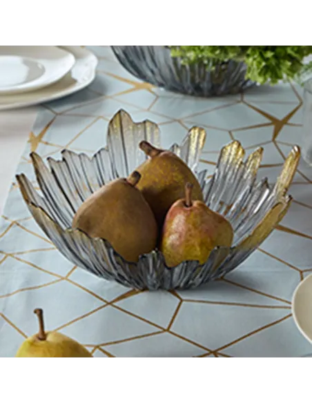 Centro Tavola Sfumato 26 cm Vetro Multicolor Smokey