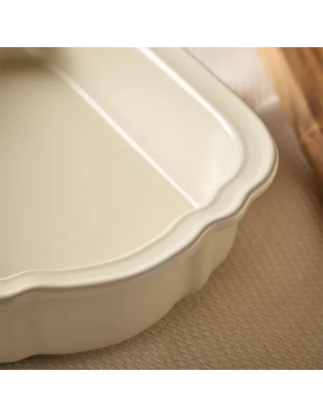 Pirofila rettangolare 28 x 19 cm Chic Stoneware Avorio