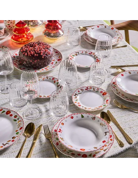 Runner Cm 50x150 Damier Cotone Bianco Linea Textile