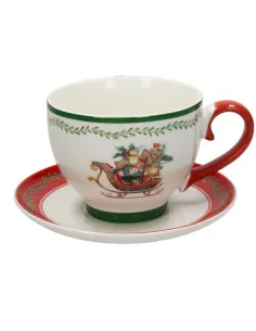 Tazza Colazione con Piatto 570 cc Slitta New Bone China