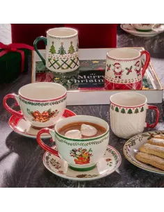 Tazza Colazione con Piatto 570 cc Slitta New Bone China 2