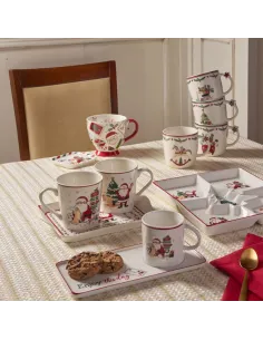 Set 2 Mug 360 cc Let It Snow New Bone China 2