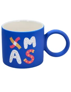 Mug Xmas 350 cc Hip New Bone China Blu