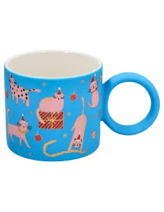 Mug Cats 350 cc Hip New Bone China Azzurro