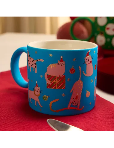 Mug Cats 350 cc Hip New Bone China Azzurro