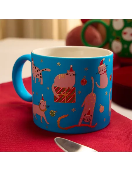 Mug Cats 350 cc Hip New Bone China Azzurro