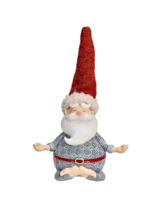 Babbo Natale Fiore Di Loto h 21 cm Poliresina - Linea Babbo Yoga