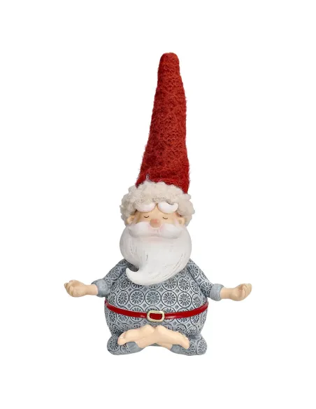 Babbo Natale Fiore Di Loto h 21 cm Poliresina - Linea Babbo Yoga