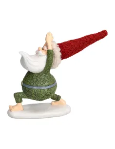 Babbo Natale Saluto al Sole h 22 cm Poliresina - Linea Babbo Yoga