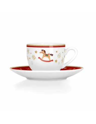 Balocchi - Set 6 Tazzine Natalizie in Porcellana Soggetti Assortiti