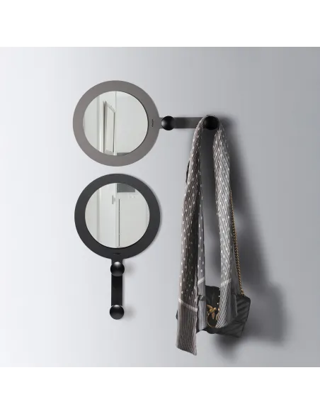 Specchio Moderno da Parete Riflesso & Appeso Nero