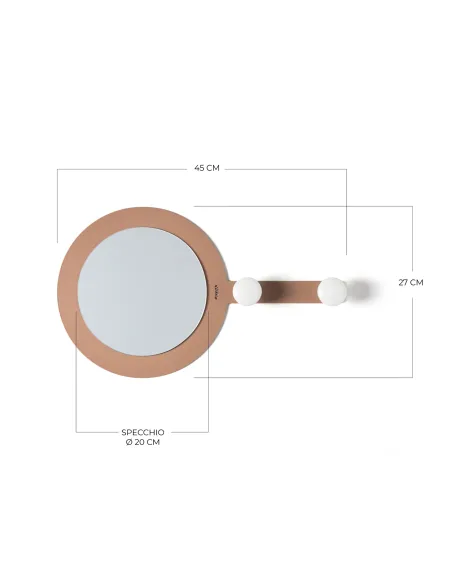 Specchio Moderno da Parete Riflesso & Appeso Nero
