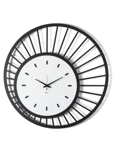 Orologio da Parete Ray Nero e Bianco Marmo