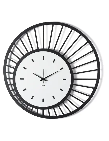 Orologio da Parete Ray Nero e Bianco Marmo