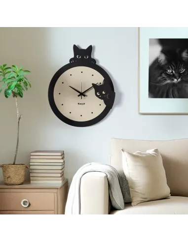 Orologio da Parete Silvestro Nero e Crema