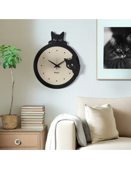 Orologio da Parete Silvestro Nero e Crema