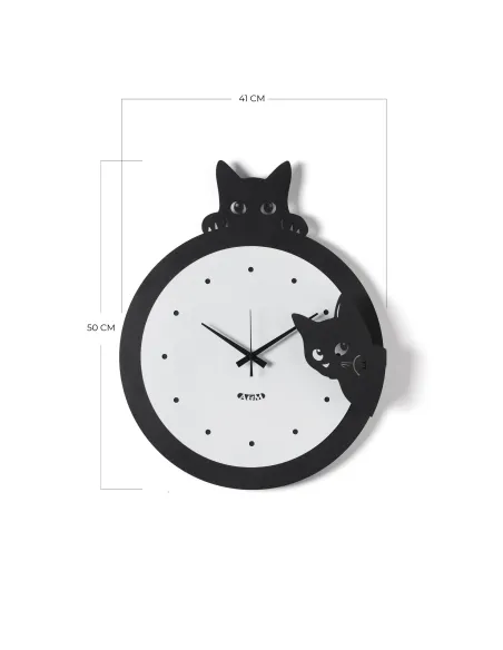 Orologio da Parete Silvestro Nero e Crema