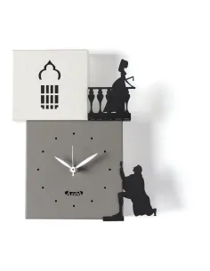 Orologio da Parete Romeo e Giulietta Fango Avorio e Nero