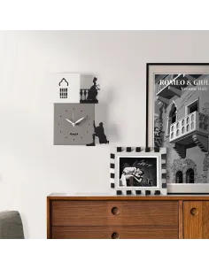 Orologio da Parete Romeo e Giulietta Fango Avorio e Nero 2