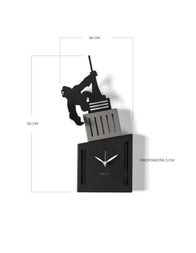 Orologio da Parete King Kong Nero e Petrolio