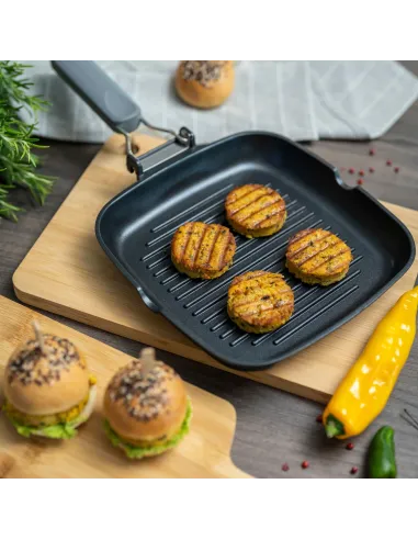 Bistecchiera con Manico Pieghevole 24x24 cm Cook&Special