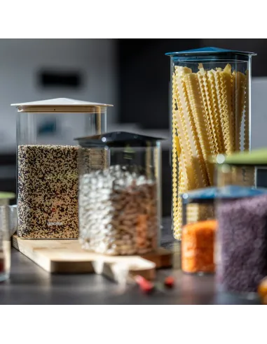 Barattolo in Vetro Rettangolare Tappo Ermetico Verde Avocado XL FRESH&STYLE