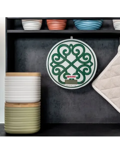 Bilancia da Cucina Digitale Tonda in Vetro Verde Harmonia
