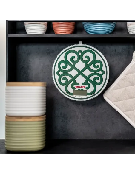 Bilancia da Cucina Digitale Tonda in Vetro Verde Harmonia