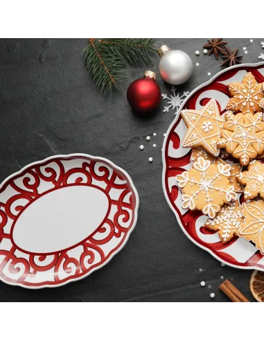 Vassoio Ovale Rosso Harmonia