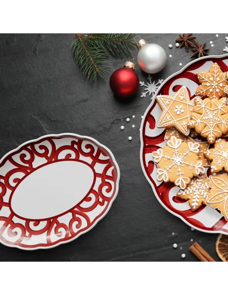 Vassoio Ovale Rosso Harmonia