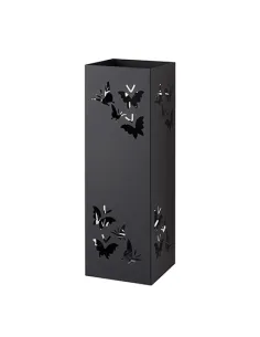 Portaombrelli Farfalle Base Quadrata In Metallo Nero